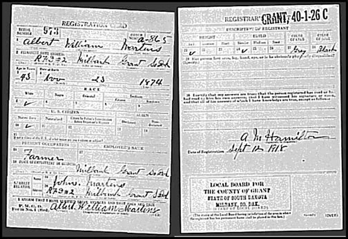 1918 Draft Registration