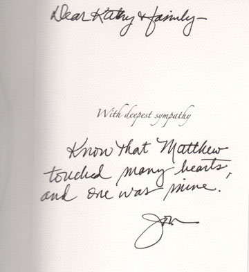 Card that came with  the Watercolor and photo.