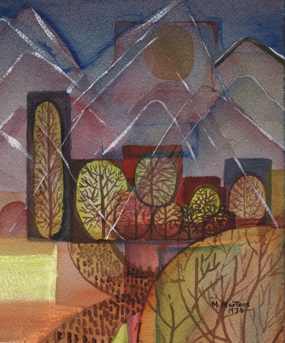 Watercolor of Matt's received from a close friend in San Francisco, Jon Campbell